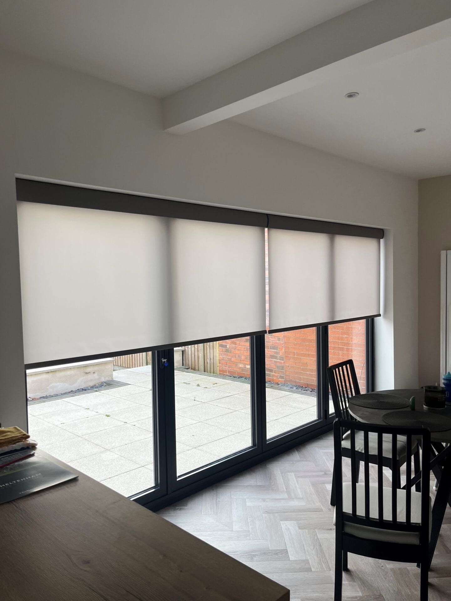 Roller blinds for patio doors