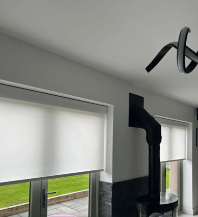 Motorised blinds for patio doors
